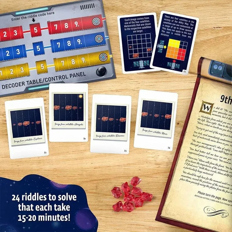 Advent Calendar Space-Themed Screen-Free 24-Day Puzzle Challenge