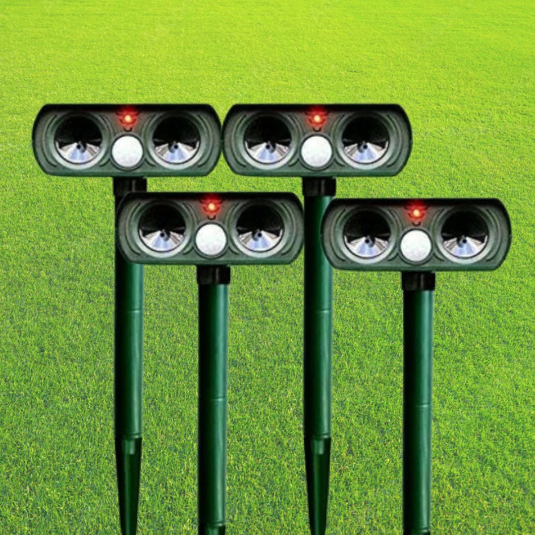 Animal Repeller Solar-Powered Motion-Activated Ultrasonic Waterproof