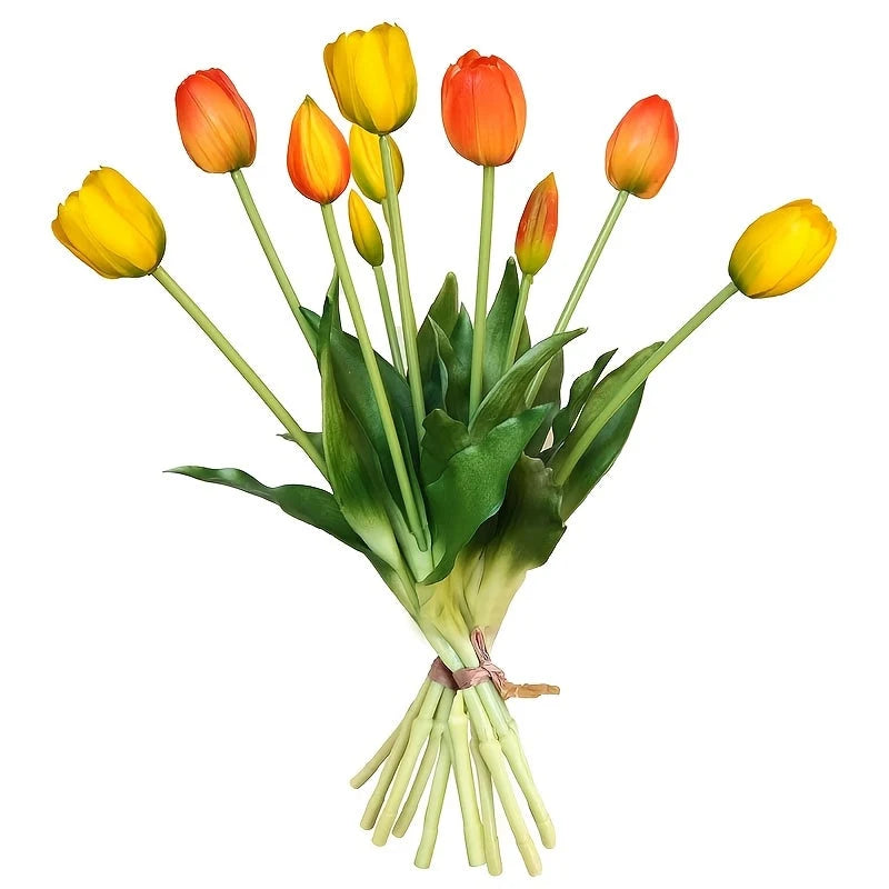 Artificial Tulips Lifelike UV-Resistant Set of 15