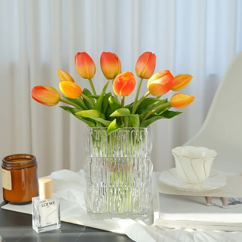 Artificial Tulips Lifelike UV-Resistant Set of 15