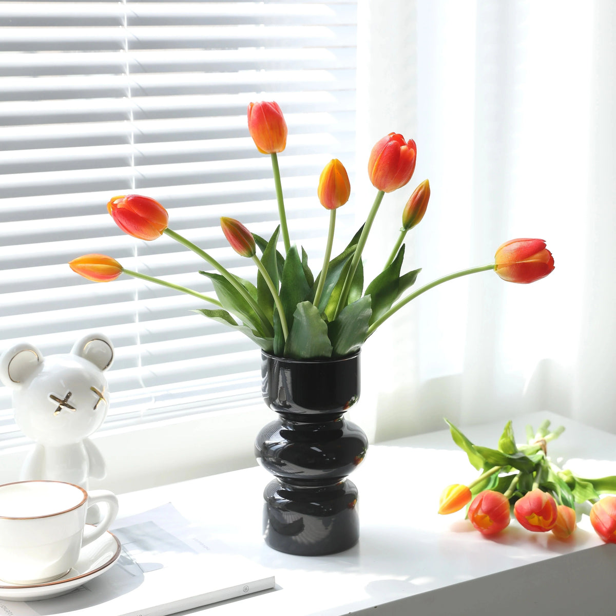Artificial Tulips Lifelike UV-Resistant Set of 15