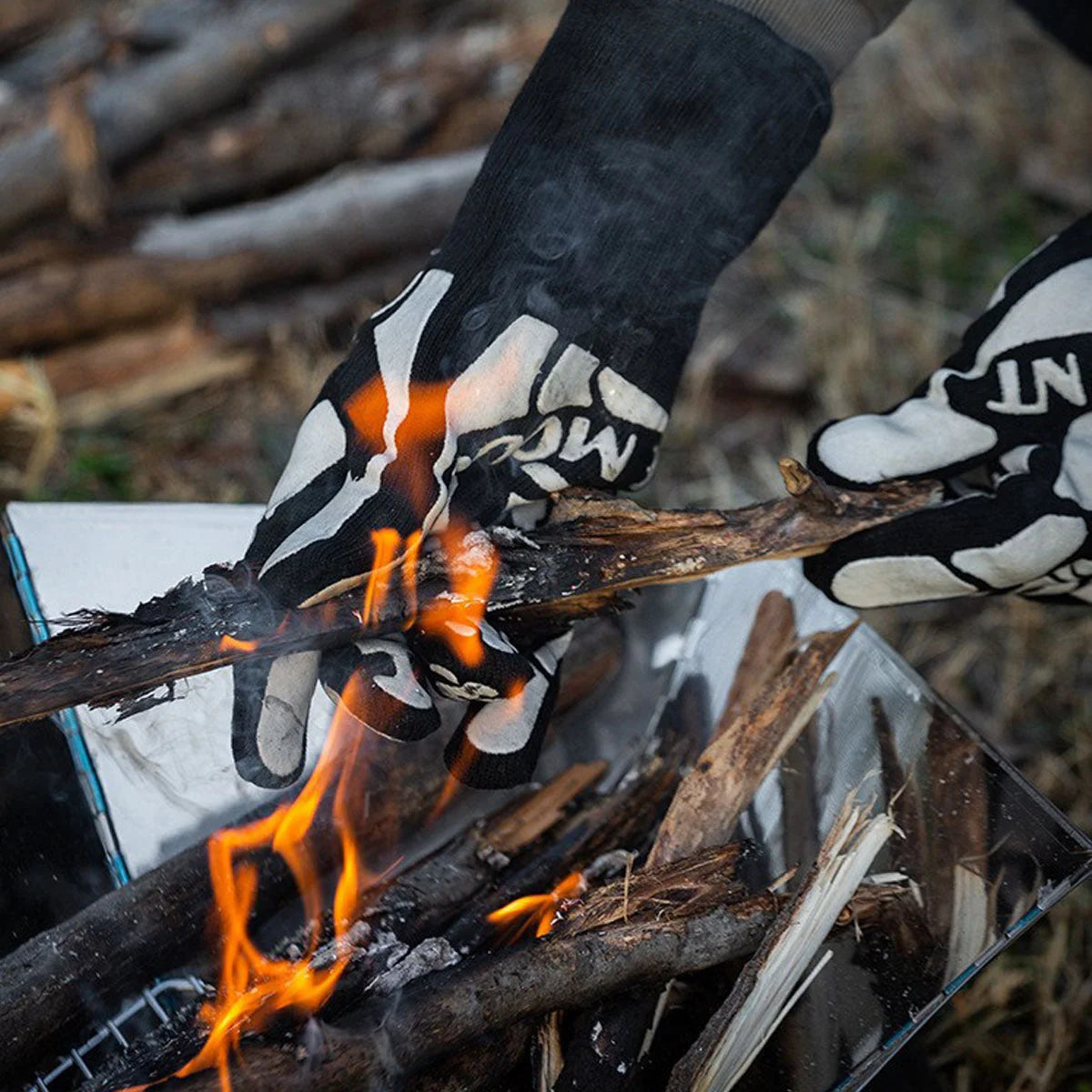 BBQ Gloves Heat-Resistant to 1472°F Extended Cuffs Non-Slip Grip