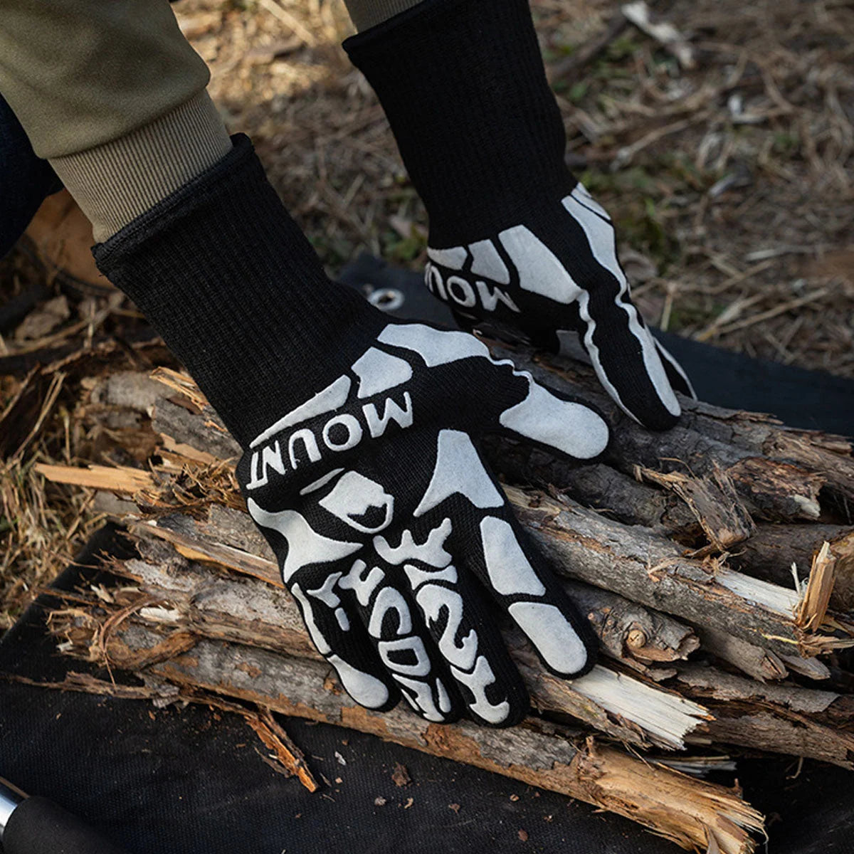 BBQ Gloves Heat-Resistant to 1472°F Extended Cuffs Non-Slip Grip