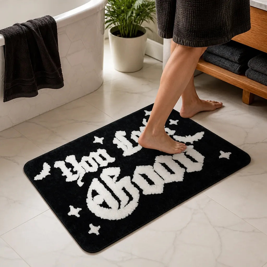 Bath Mat Microfiber Absorbent Non-Slip Backing Machine Washable