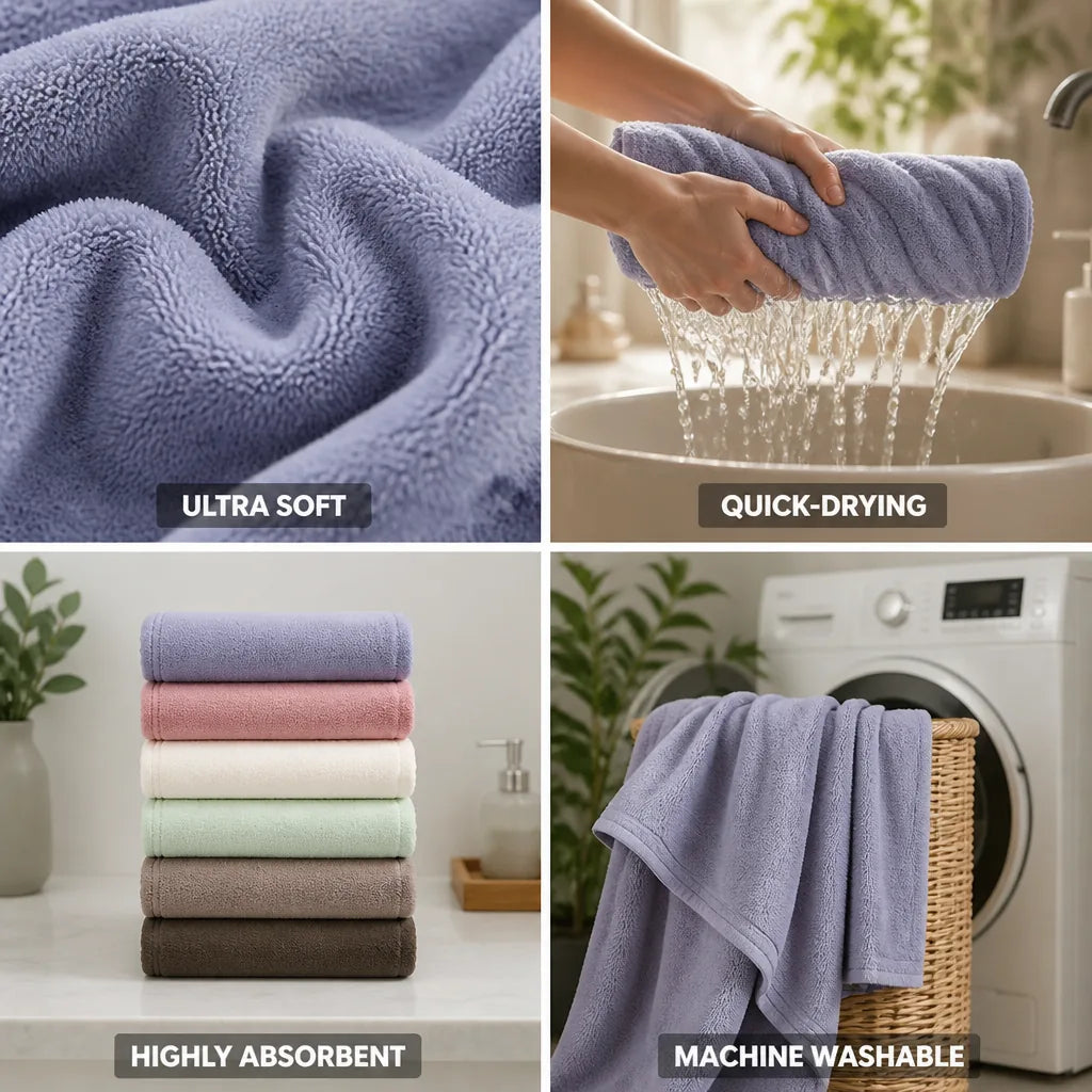 Bath Towel Microfiber Quick-Drying & Highly Absorbent