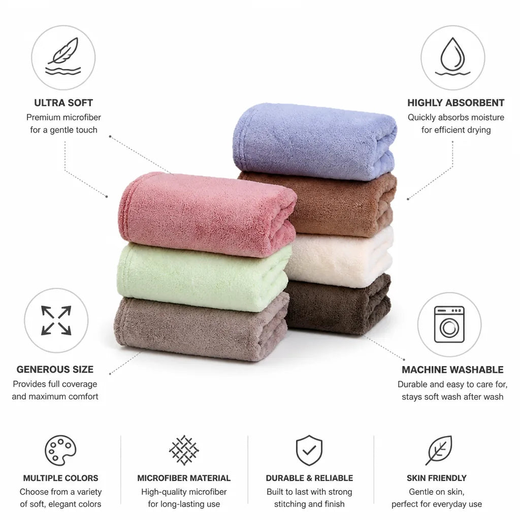 Bath Towel Microfiber Quick-Drying & Highly Absorbent