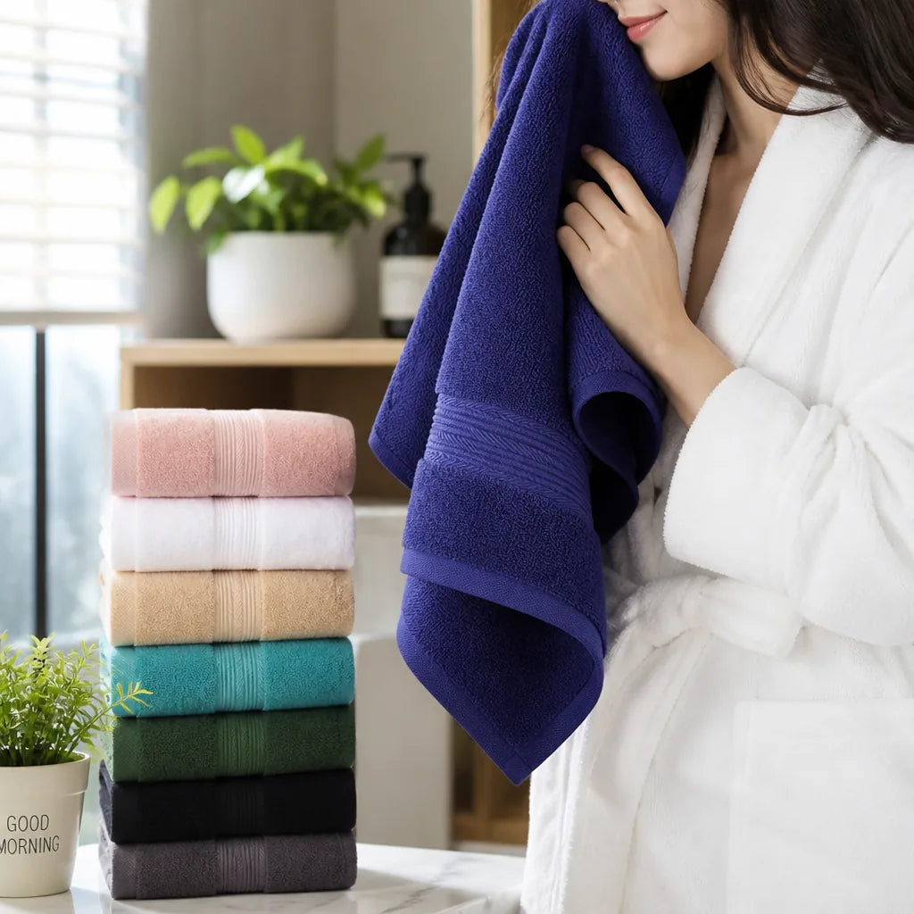 Bath Towel Plush Terry High Absorbency 100% Cotton