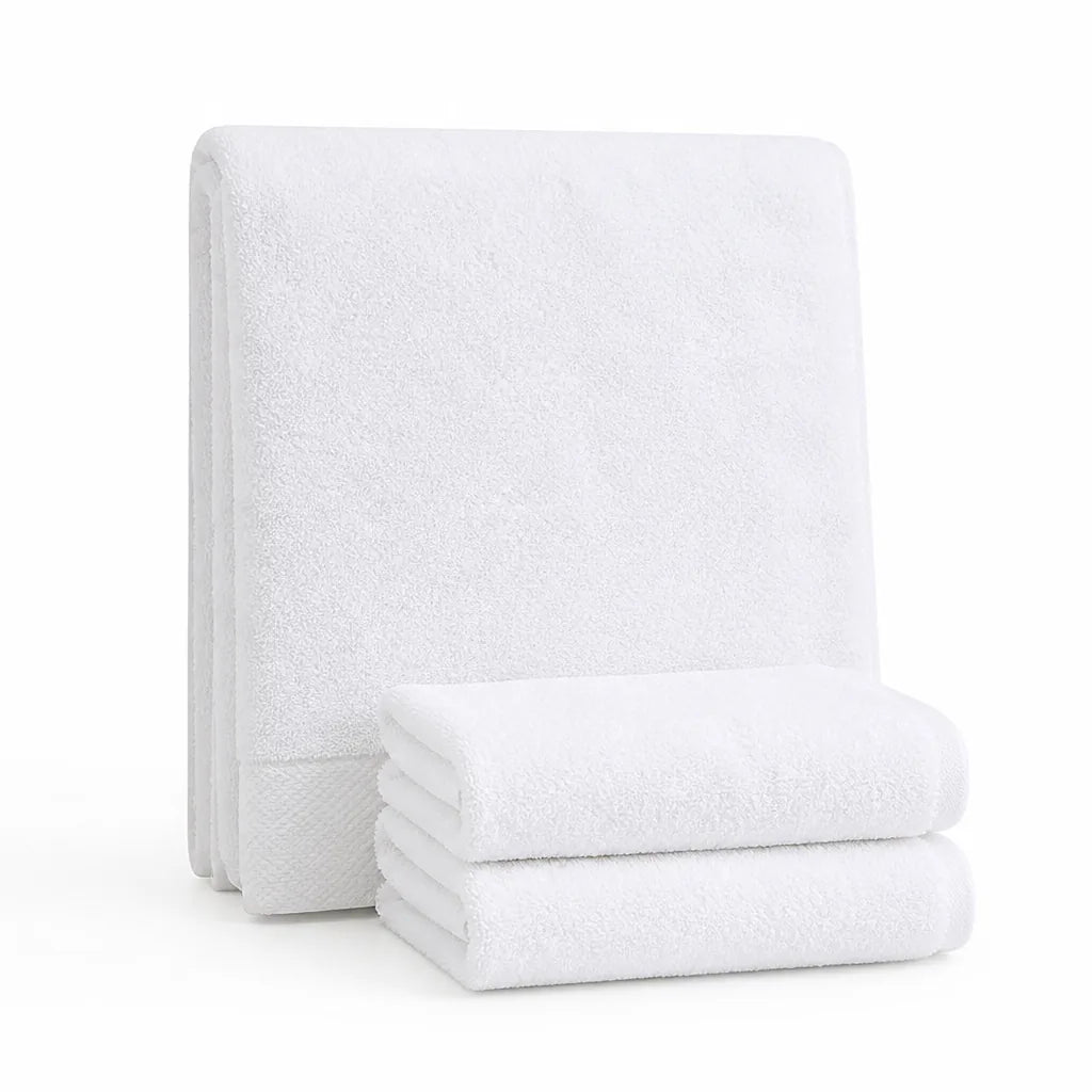 Bath Towel Set 100% Cotton Plush Absorbent