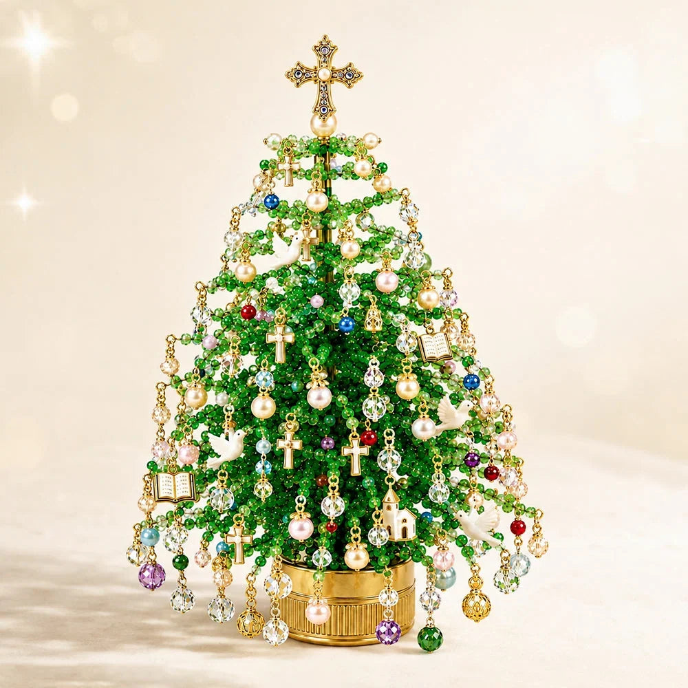 Beaded Tree Craft Kit Warm Light String Included