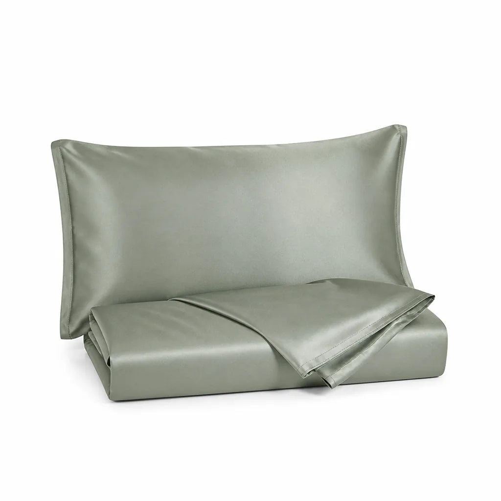 Bedding Set Satin Fitted Sheet & Pillowcases