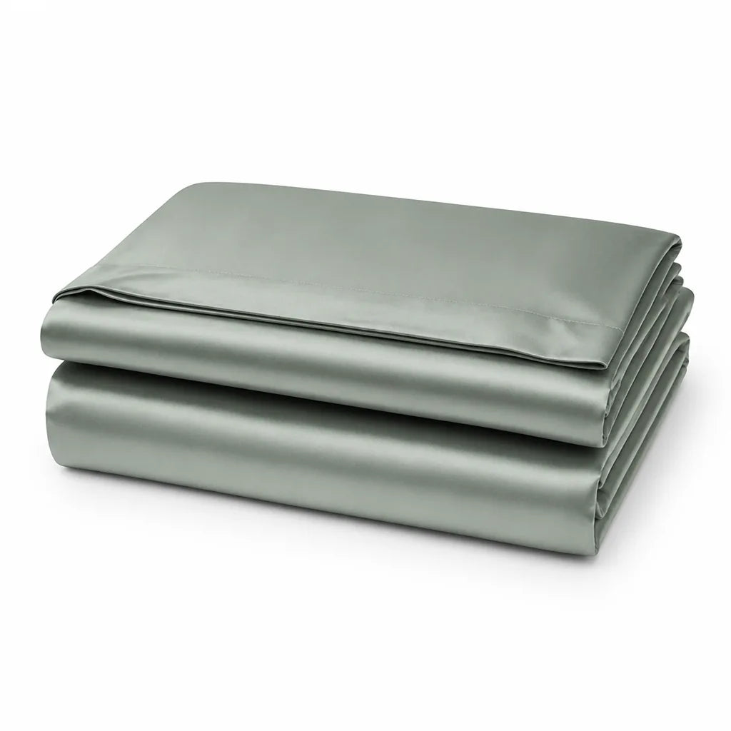Bedding Set Satin Fitted Sheet & Pillowcases