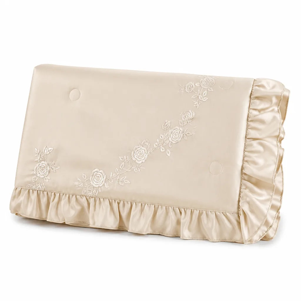 Bedding Set Satin-Like Microfiber Rose Embroidery