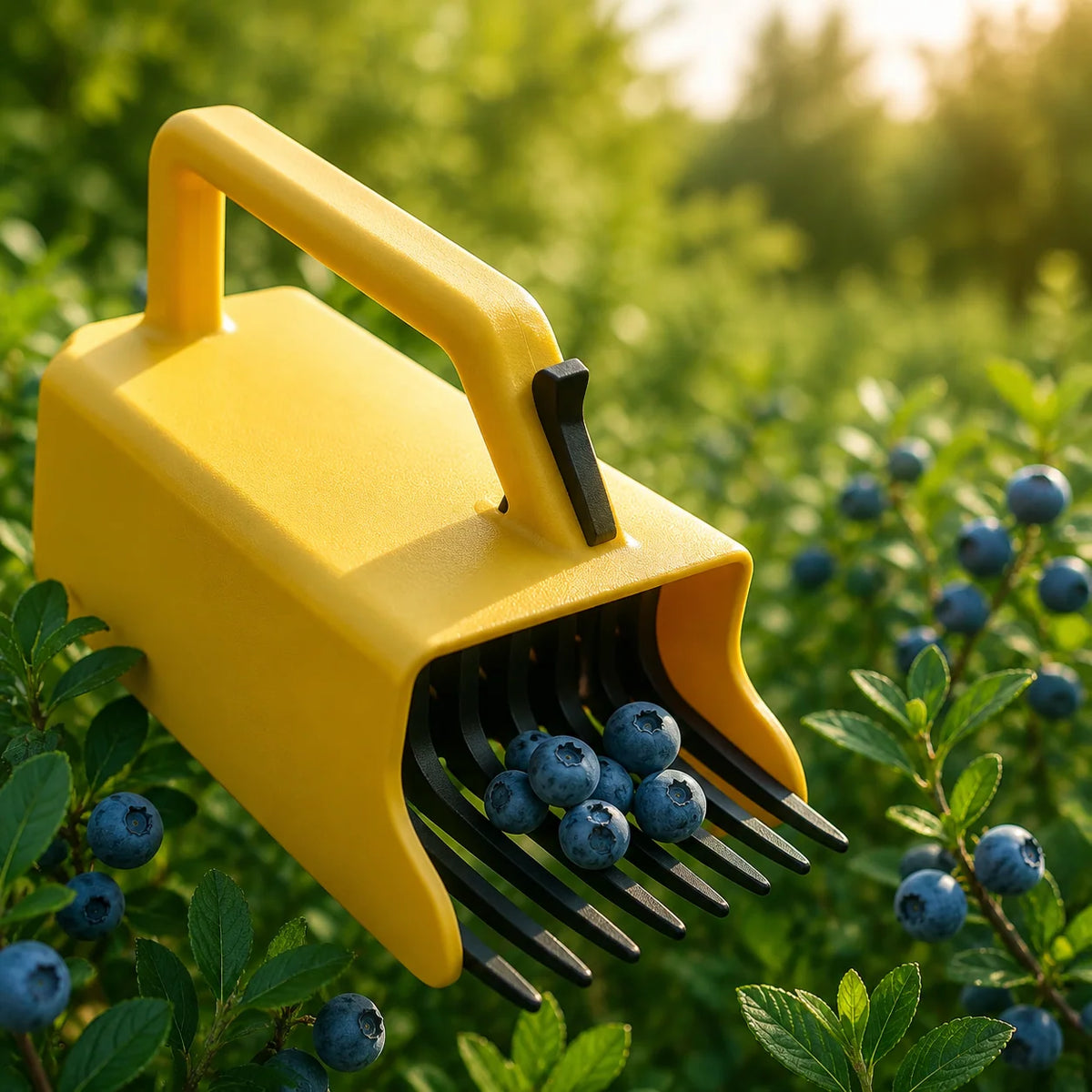 Berry Picker Comb-Style Rake with Collection Box Lightweight PLA