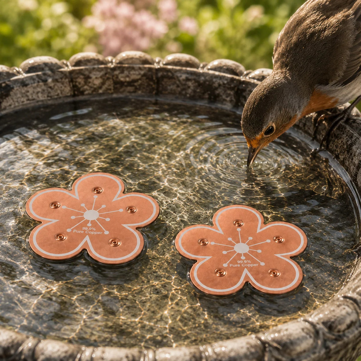 Bird Bath Algae Control Disc Copper Alloy Floating