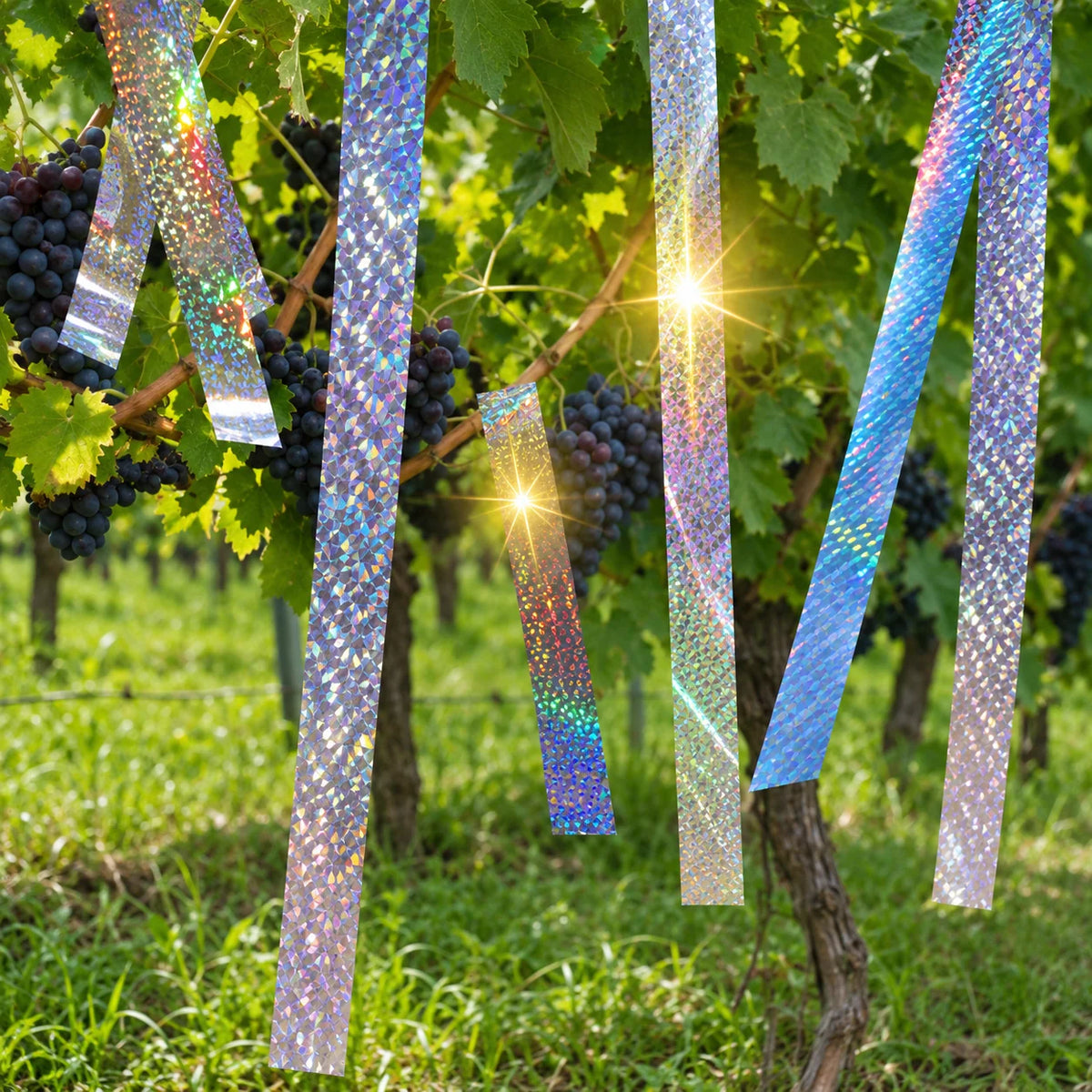 Bird Deterrent Tape Holographic Weather-Resistant 2-Roll Set