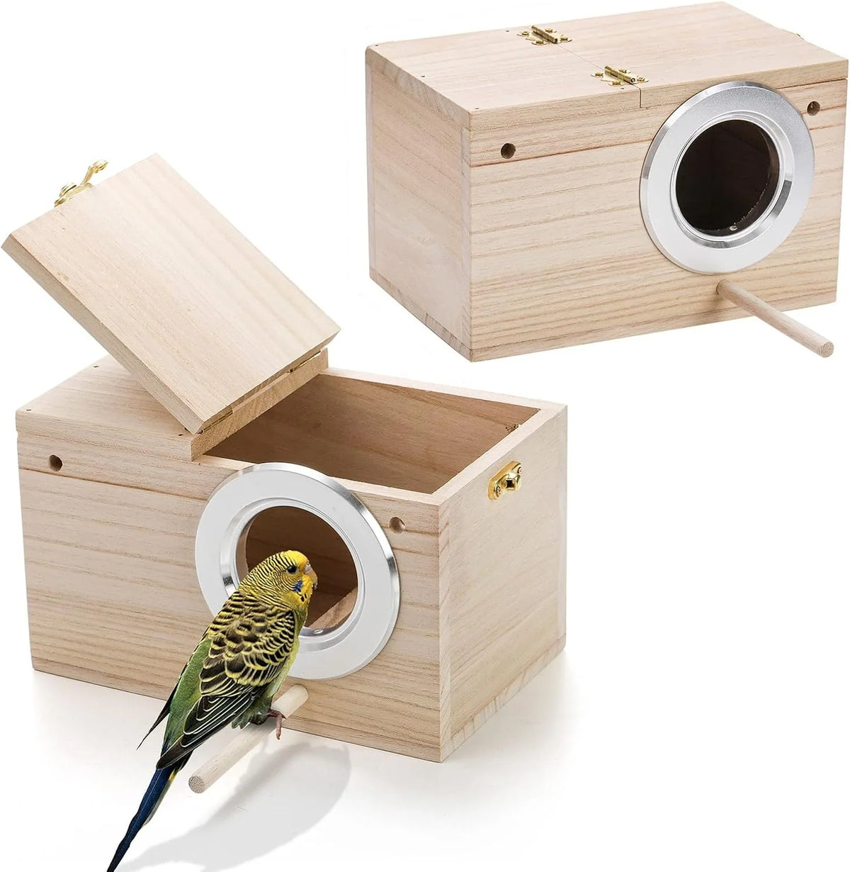 Bird Nesting Box Paulownia Wood Removable Top