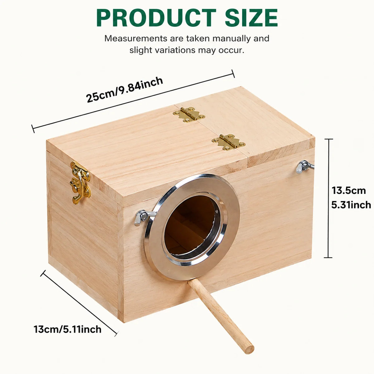 Bird Nesting Box Paulownia Wood Removable Top