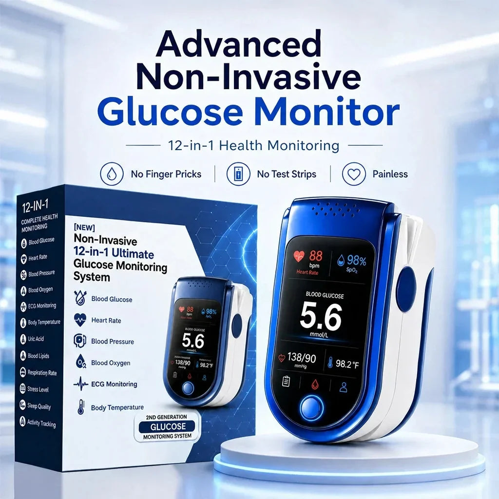 Blood Glucose Monitor Needle-Free Non-Invasive Daily Tracking