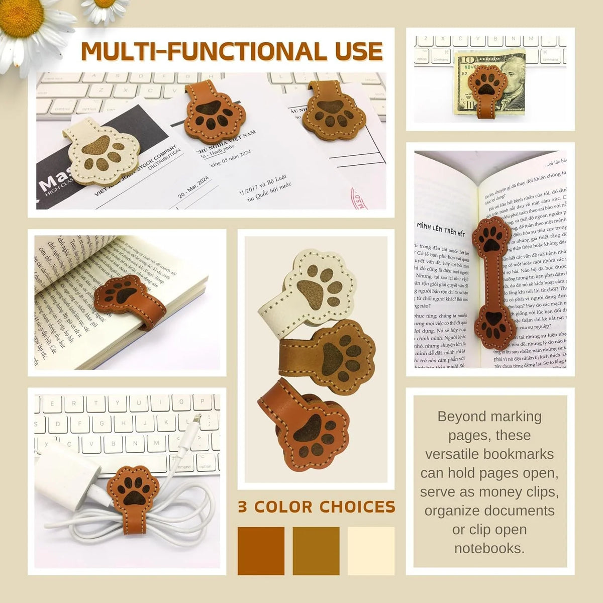 Bookmark Clips Magnetic Set of 3