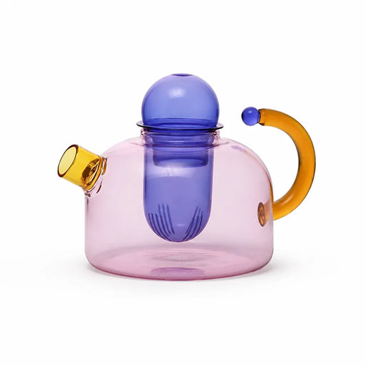 Borosilicate Teapot and Cups with Integrated Filter