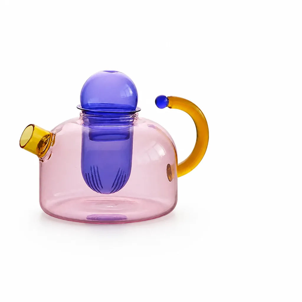 Borosilicate Teapot and Cups with Integrated Filter