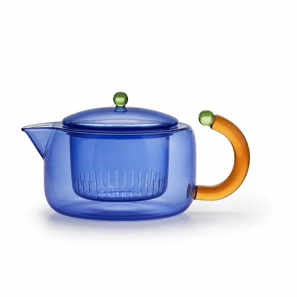 Borosilicate Teapot and Cups with Integrated Filter