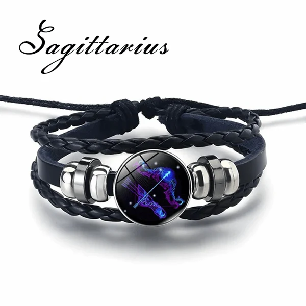 Bracelet Set Zodiac Design Adjustable Stretch Fit 2-Pack