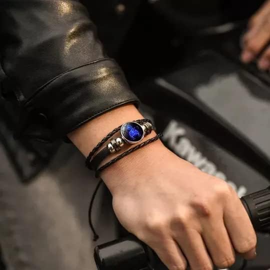 Bracelet Set Zodiac Design Adjustable Stretch Fit 2-Pack