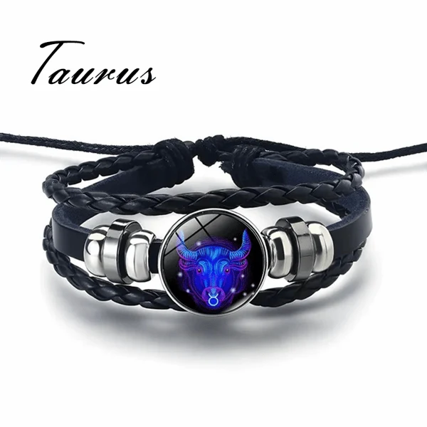 Bracelet Set Zodiac Design Adjustable Stretch Fit 2-Pack