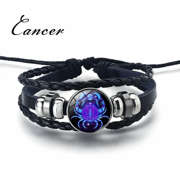 Bracelet Set Zodiac Design Adjustable Stretch Fit 2-Pack