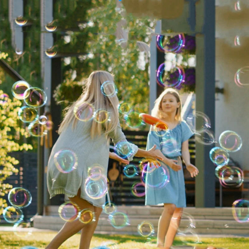 Bubble Machine Multi-Outlet LED Rechargeable Cordless