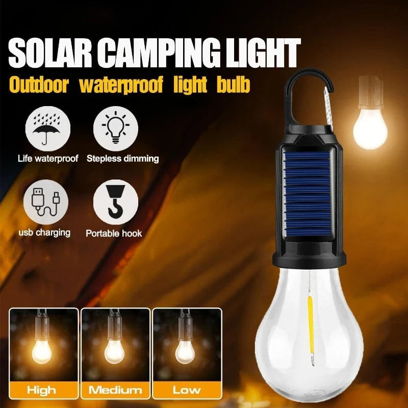 Camping Lantern Solar & USB Rechargeable Three Brightness Modes