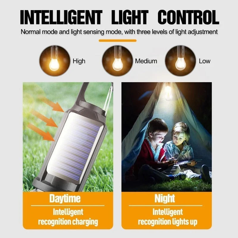 Camping Lantern Solar & USB Rechargeable Three Brightness Modes