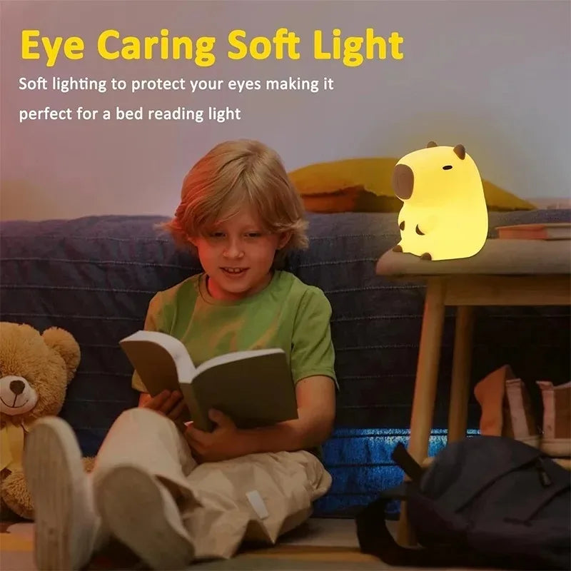 Capybara Night Light Silicone USB Rechargeable