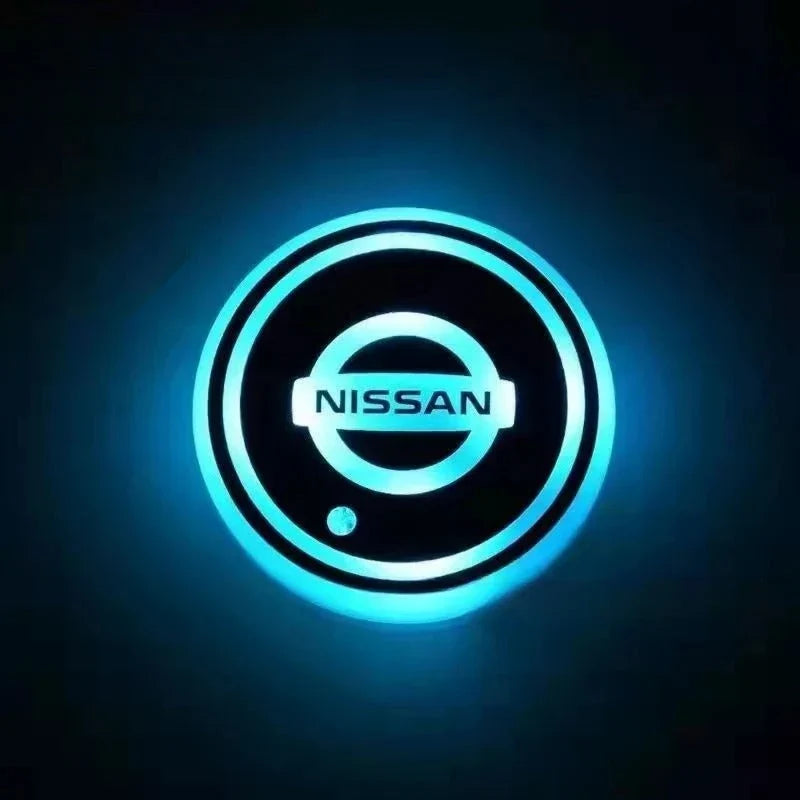 Car Cup Holder Coasters Multicolor LED Motion-Activated USB-Rechargeable