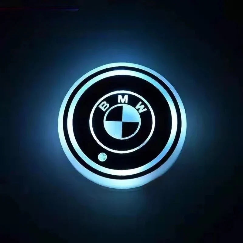 Car Cup Holder Coasters Multicolor LED Motion-Activated USB-Rechargeable