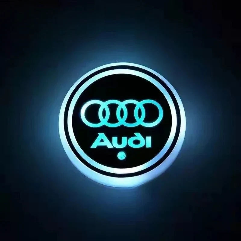 Car Cup Holder Coasters Multicolor LED Motion-Activated USB-Rechargeable