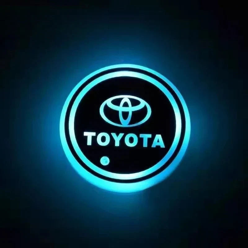 Car Cup Holder Coasters Multicolor LED Motion-Activated USB-Rechargeable