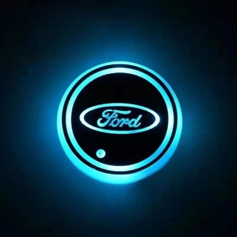 Car Cup Holder Coasters Multicolor LED Motion-Activated USB-Rechargeable