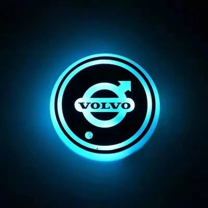 Car Cup Holder Coasters Multicolor LED Motion-Activated USB-Rechargeable