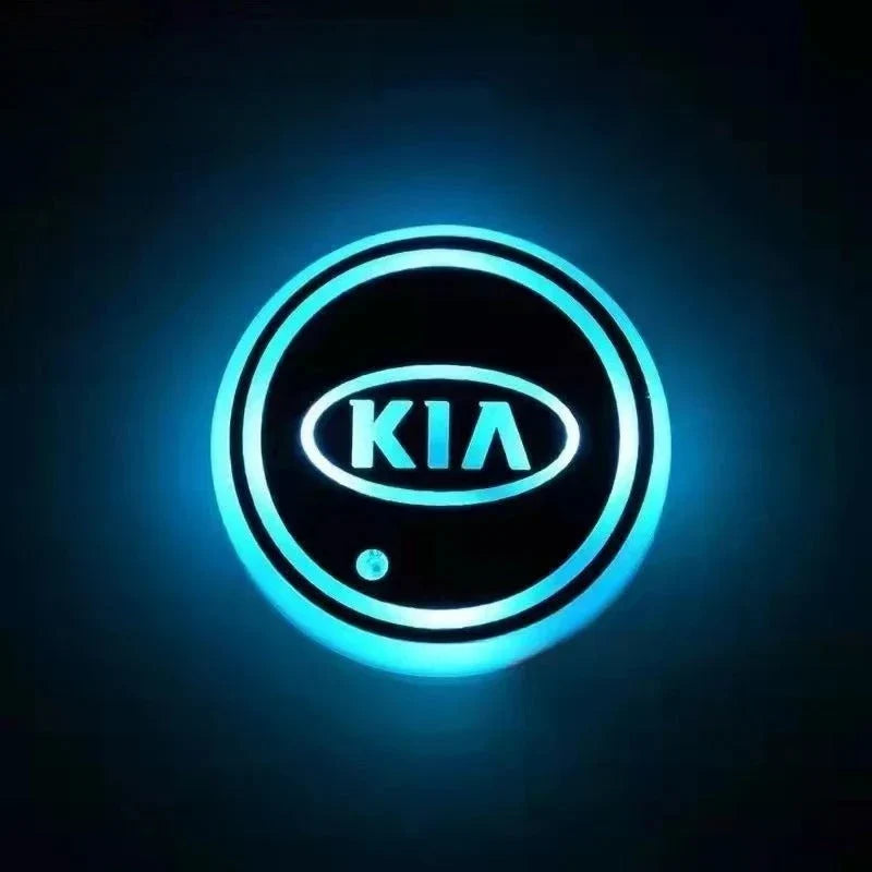 Car Cup Holder Coasters Multicolor LED Motion-Activated USB-Rechargeable