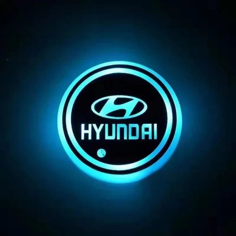 Car Cup Holder Coasters Multicolor LED Motion-Activated USB-Rechargeable