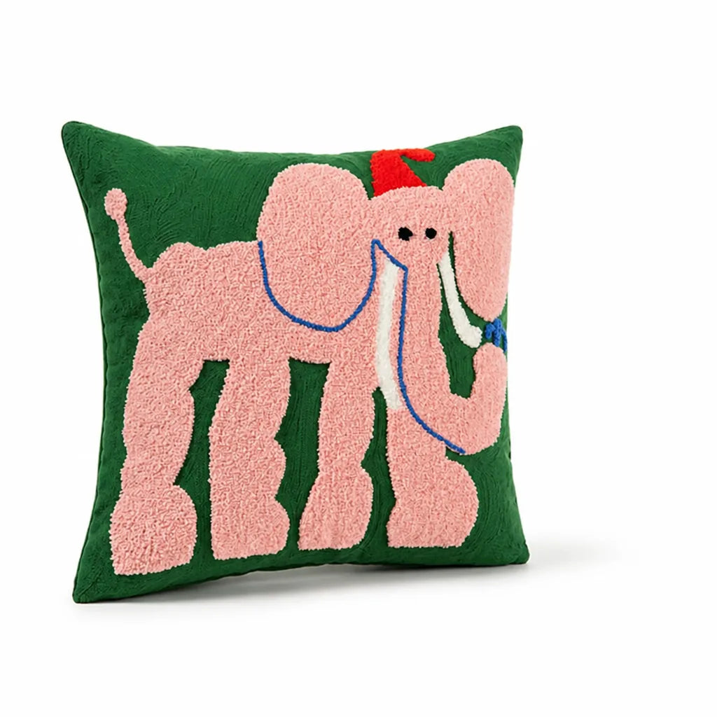Cartoon Animal Embroidery Cushion Cover (45x45 cm)