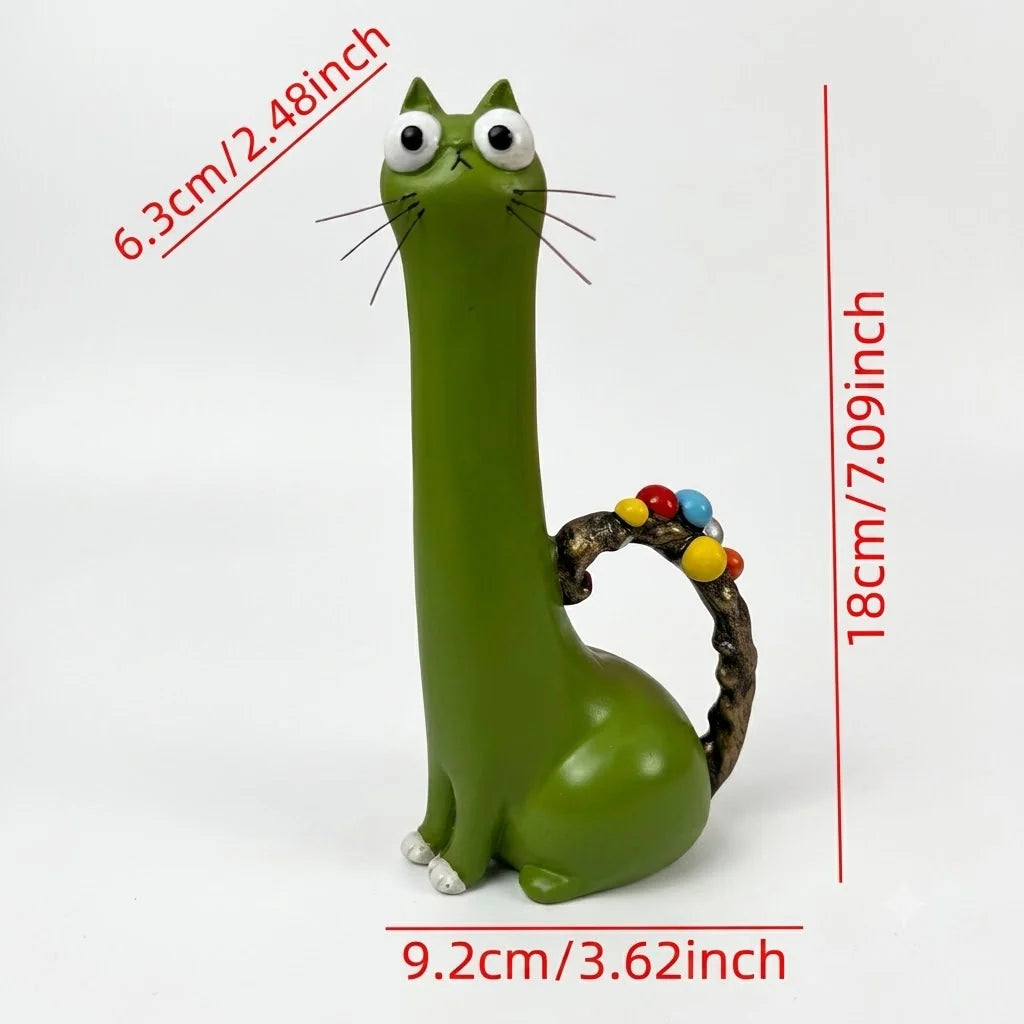 Cat Vase Glazed Ceramic Scratch-Resistant Finish