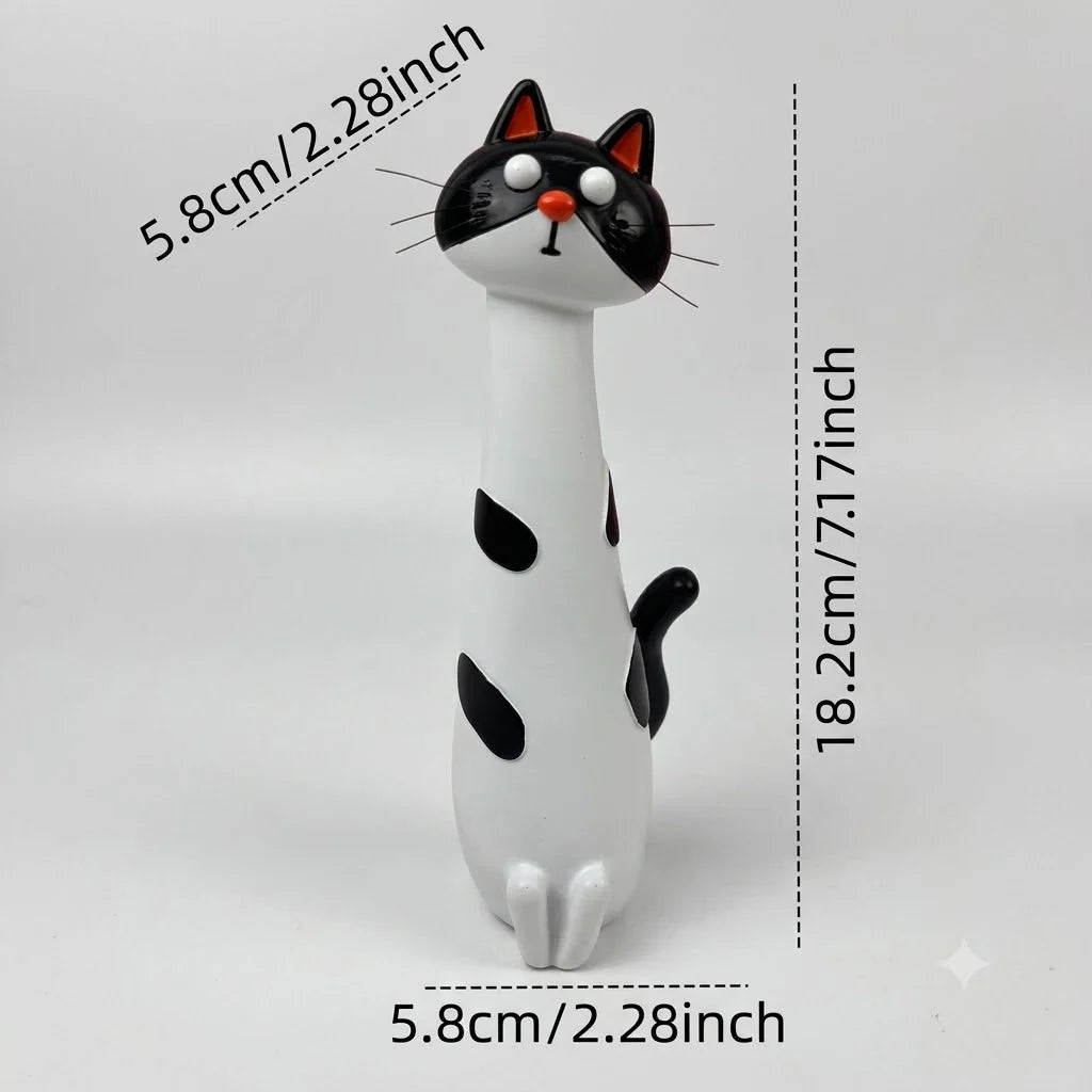 Cat Vase Glazed Ceramic Scratch-Resistant Finish