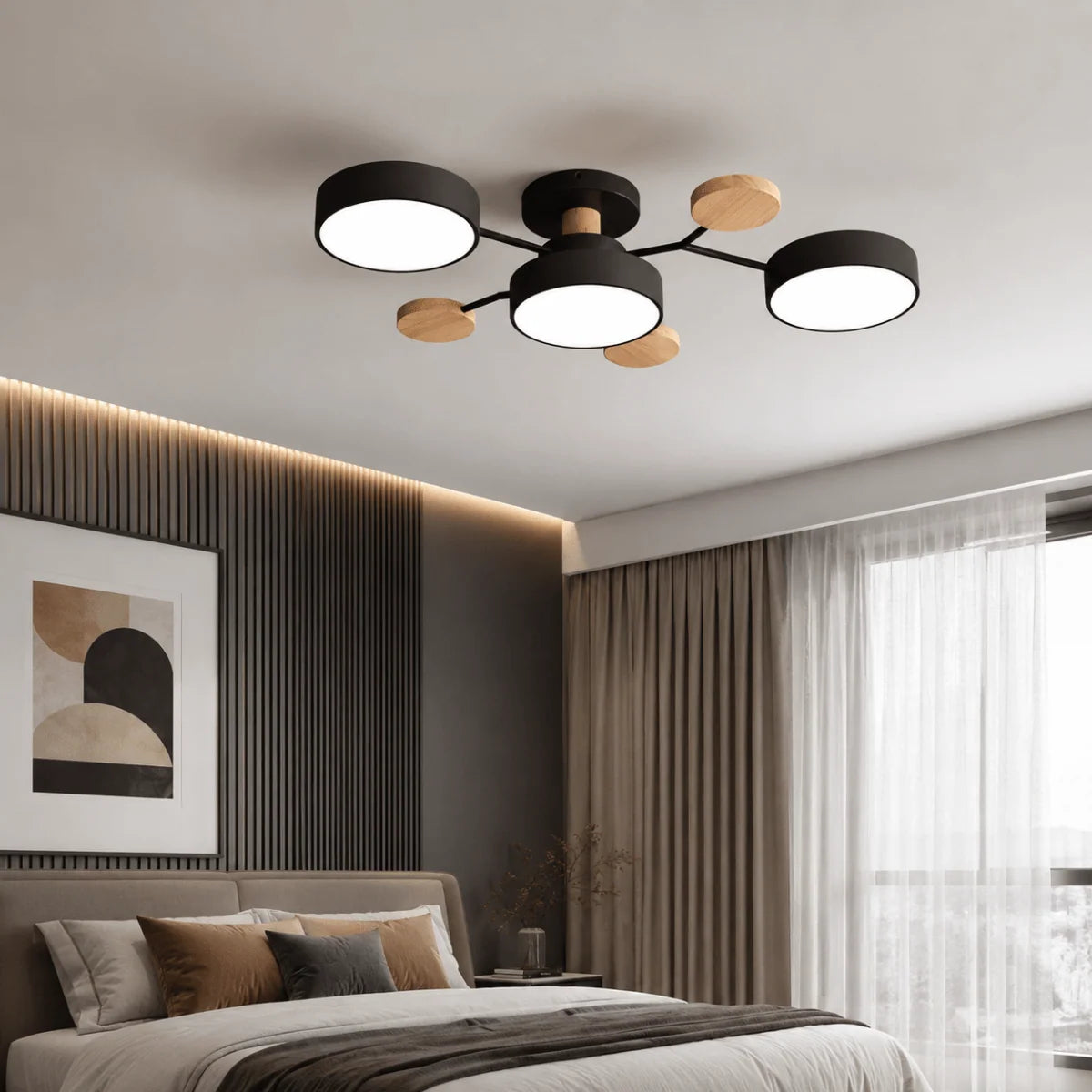 Ceiling Light Slim Round Replaceable Three-Color LED