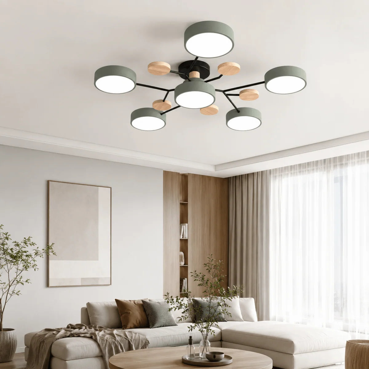 Ceiling Light Slim Round Replaceable Three-Color LED