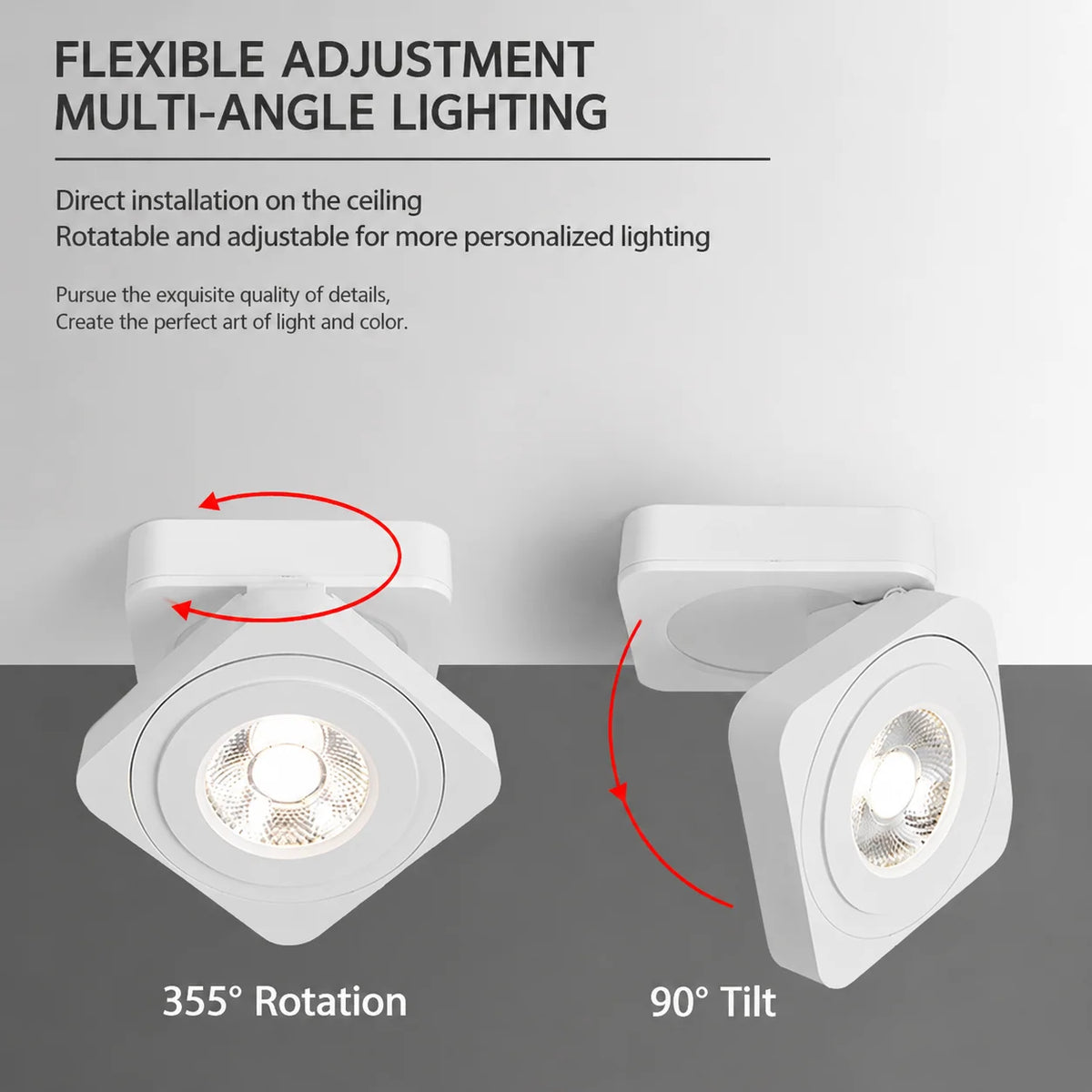 Ceiling Spotlight Adjustable LED Surface-Mount Aluminum