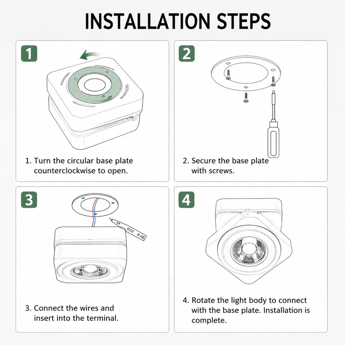 Ceiling Spotlight Adjustable LED Surface-Mount Aluminum