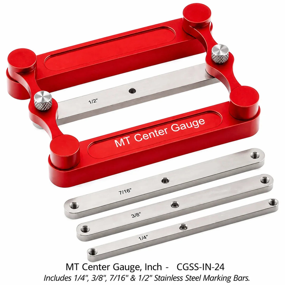 Center Marking Gauge Set Adjustable Two-Sided 9 Strips
